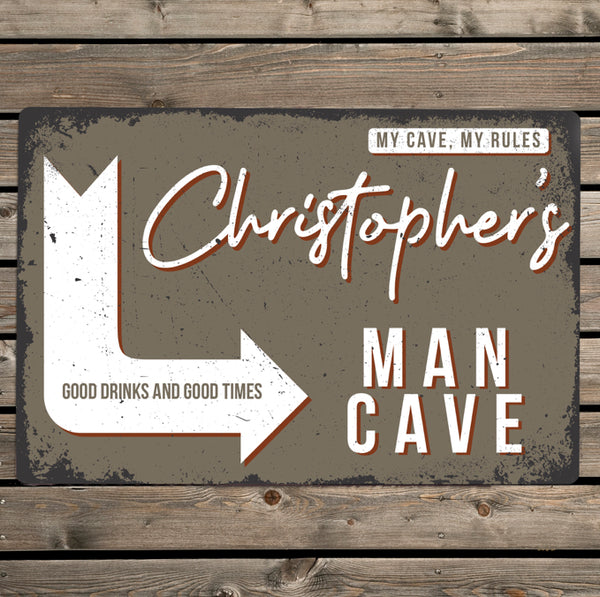 Personalised Man Cave Metal Sign