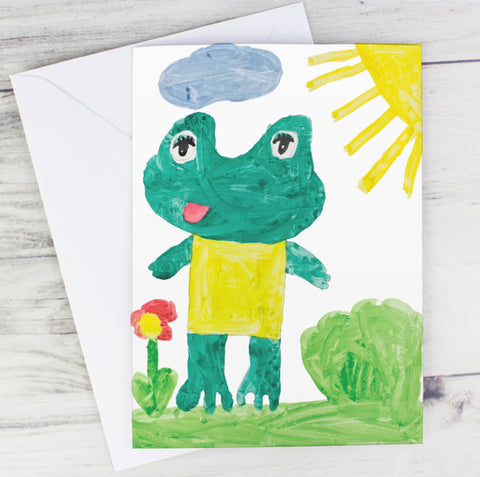 Personalised Childrens Drawing Photo Upload Card