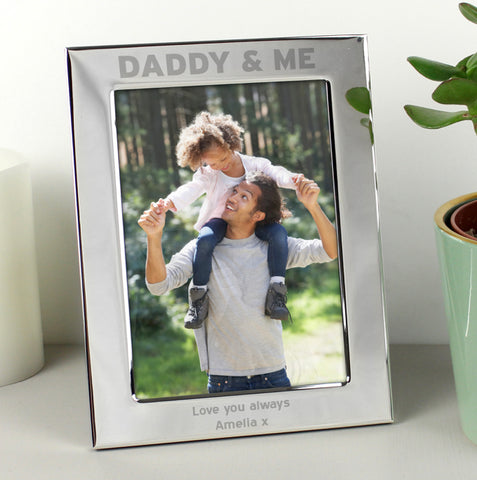 Personalised Silver 5x7 Daddy & Me Photo Frame