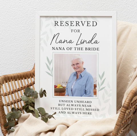 Personalised Reserved For Memorial A3 White Framed Print