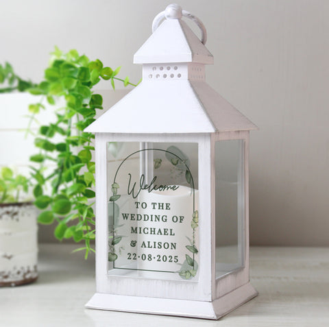 Personalised Botanical Wedding Lantern