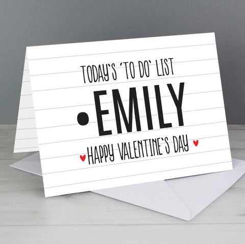 Personalised Naughty 'To Do' List Card