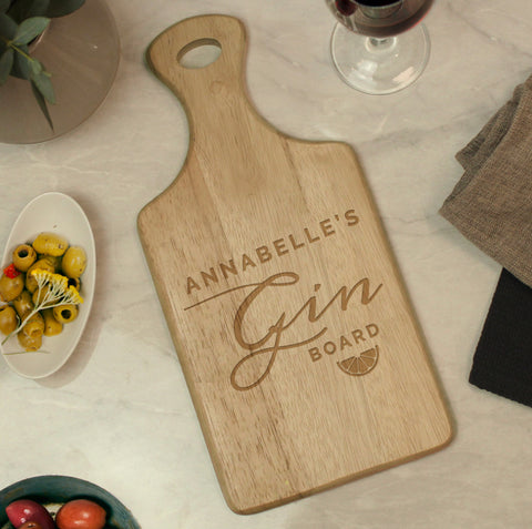 Personalised Gin Wooden Paddle Board