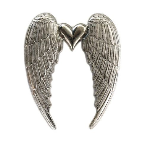 Silver Wings With Heart
