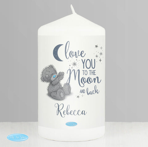 Personalised Me to You 'Love You to the Moon and Back' Pillar Candle