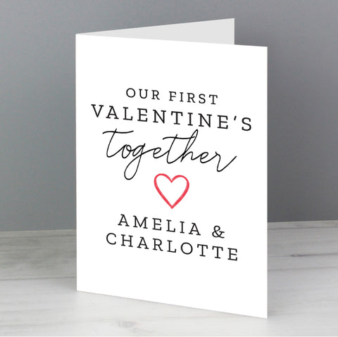 Personalised Our 1st Valentine's Day Card