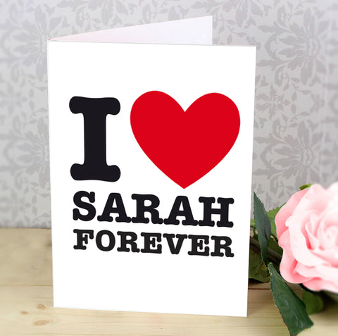 Personalised I HEART Card
