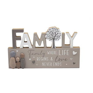 Family Standing Wooden Plaque