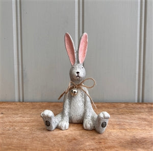Grey Sitting Rabbit Ornament