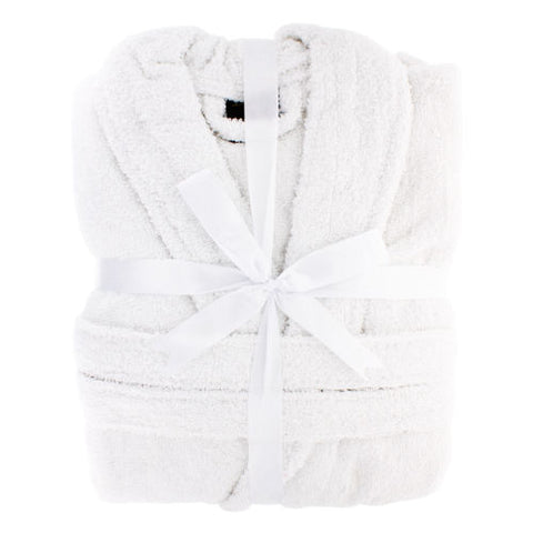 Unisex Terry Towelling Bath Robe - White