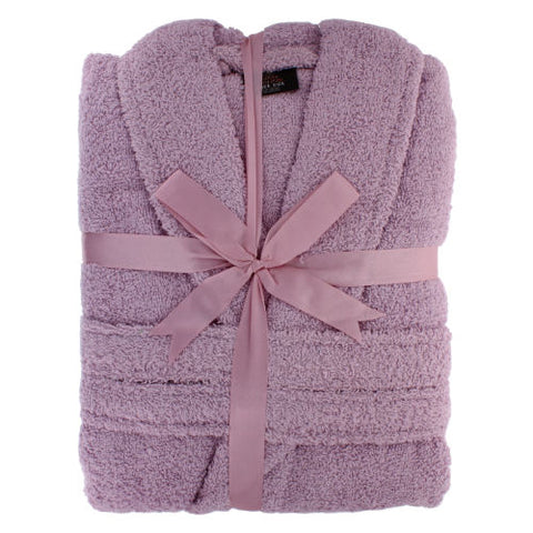 Terry Towelling Bath Robe - Lilac