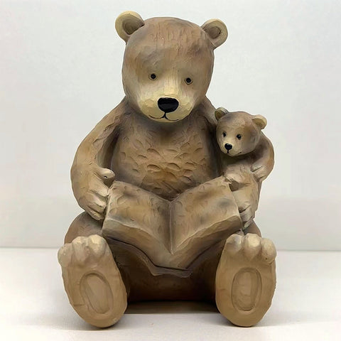 Adult & Baby Bear Reading Ornament