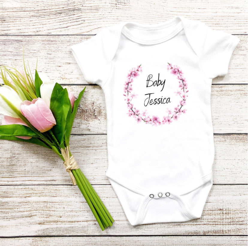 Personalised Pink Blossom Vest