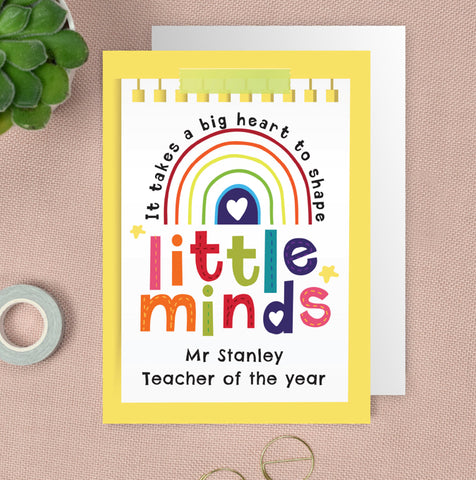 Personalised Shape Little Minds Greeting Card