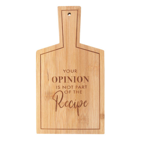 Not Part Of The Recipe Bamboo Serving Board
