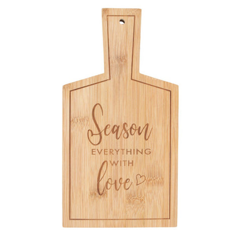 Season Everything With Love Bamboo Serving Board