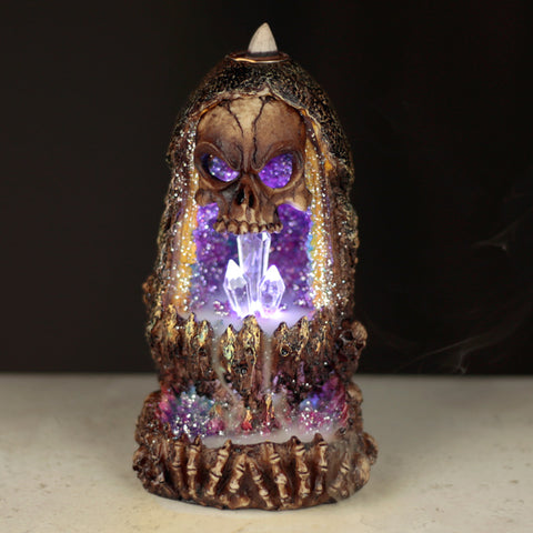 Crystal Skull Fantasy LED Backflow Incense Burner