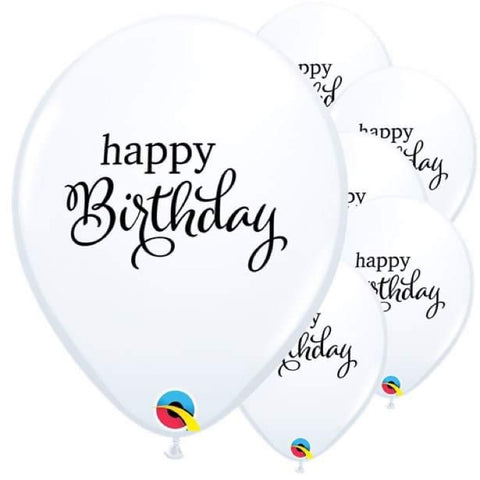 White Birthday Balloons