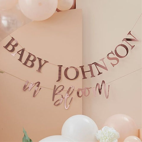 Baby In Bloom Customisable Letter Banner