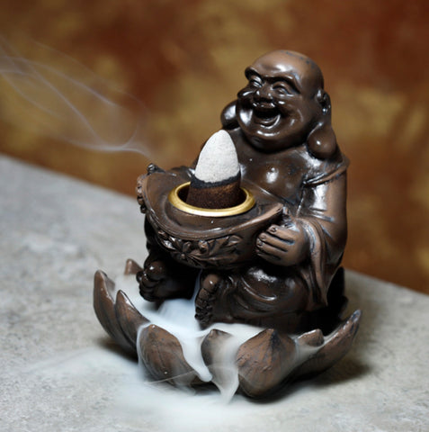 Lucky Buddha Effect Backflow Incense Burner