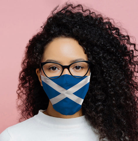 Scotland (Scottish) Flag Reusable Face Covering - Large