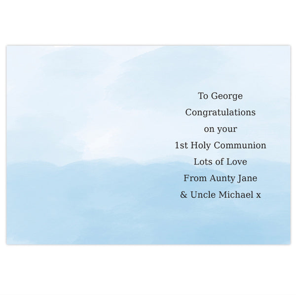 Personalised Boys First Holy Communion Card