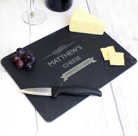 Personalised Perfectly Aged Slate Cheeseboard