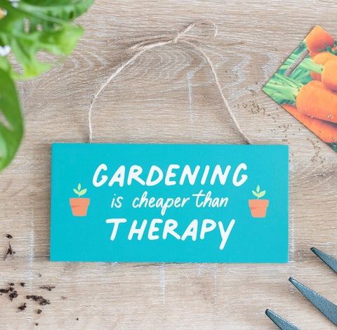 In The Garden Therapy Hanging Sign
