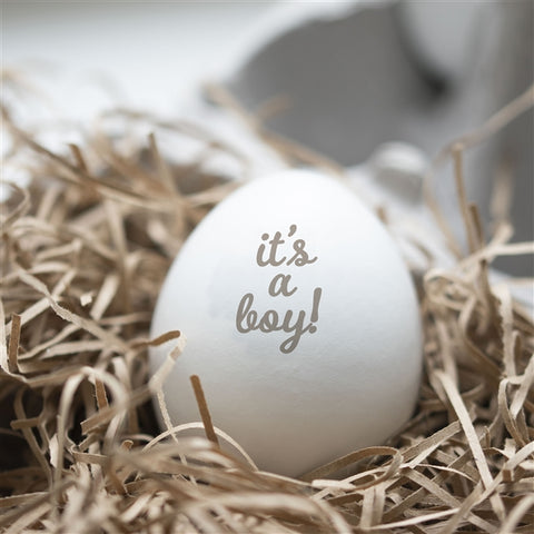 Wooden 'It's A Boy!' Announcement Egg