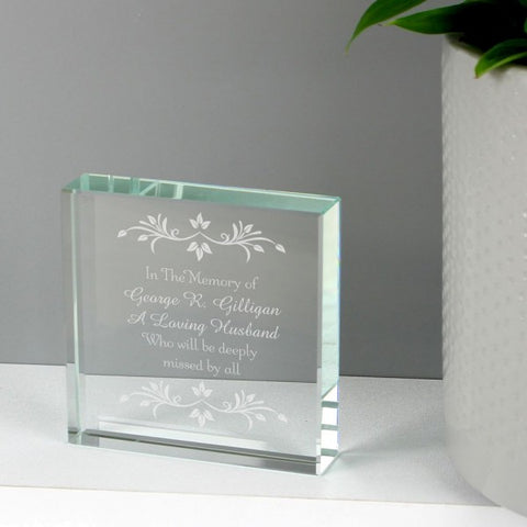 Personalised Sentiments Large Crystal Token