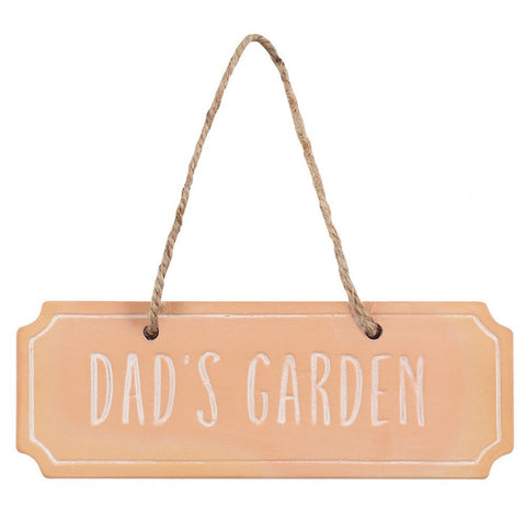Dad’s Garden Terracotta Hanging Sign