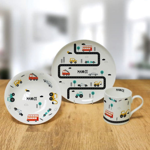 Personalised Little Car Breakfast Set