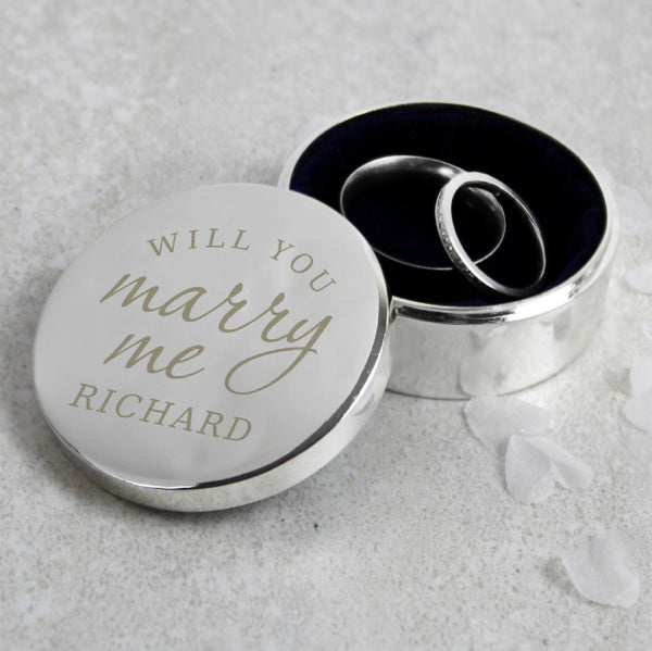 Personalised Will You Marry Me Ring Box