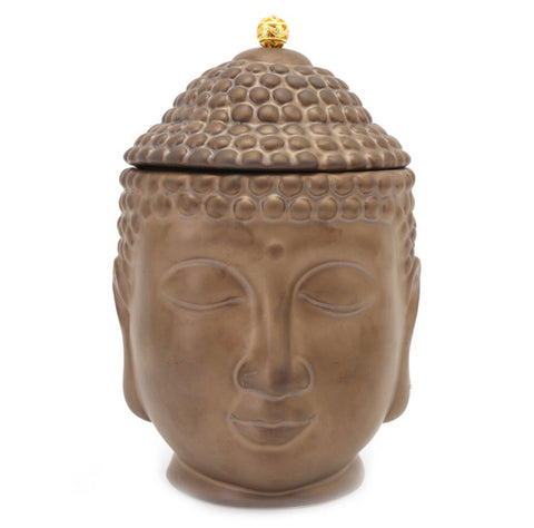Medium Bronze Buddha Head Storage Jar