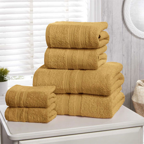 6 Piece Hotel Quality Towel Bale - Ochre