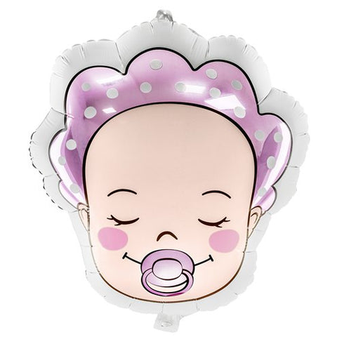 Baby Girl Face Foil Balloon