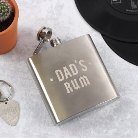 Dad Rocks Rum Hip Flask