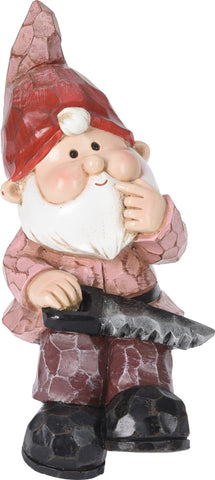 Garden Gnome With Saw