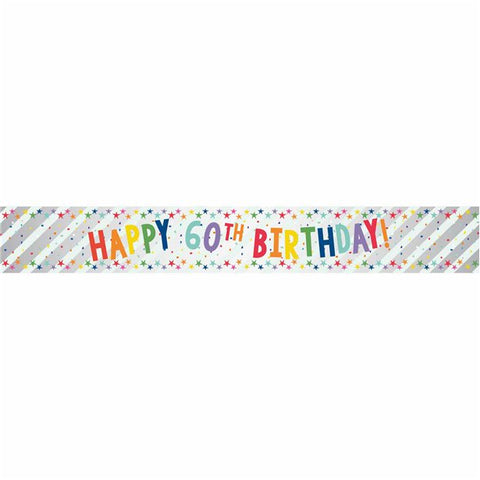 Happy 60th Birthday Foil Banner