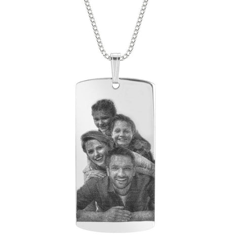 Dog Tag Picture Necklace