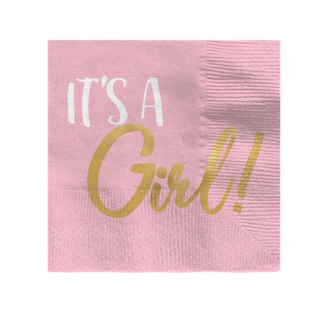 Oh Baby 'It's a Girl' - Beverage Napkins