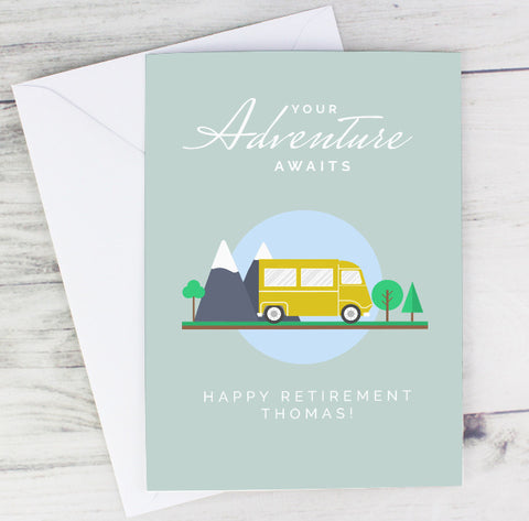 Personalised Leaving, Retirement, Adventure Card