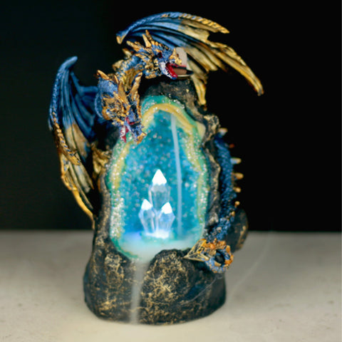 Crystal Dragon Cave Fantasy LED Backflow Incense Burner