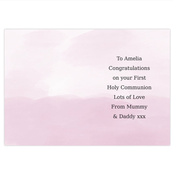 Personalised Girls First Holy Communion Card