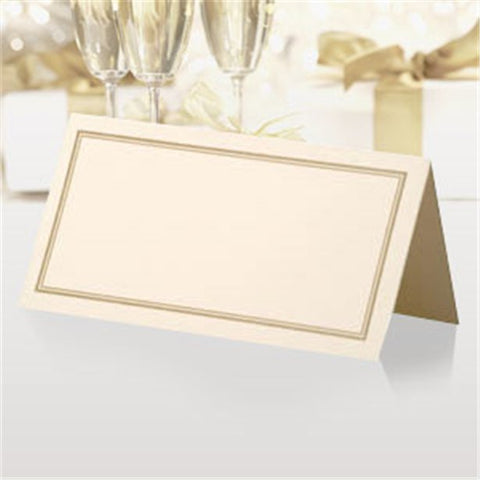 Classic Wedding Place Cards - Ivory/Gold