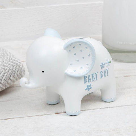 Petit Cheri Elephant Money Box - Baby Boy