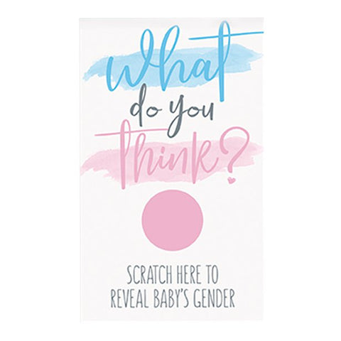 What Do You Think Gender Reveal Scratch Card - Girl