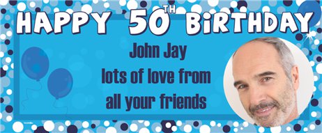 Personalised 50th Birthday Banner