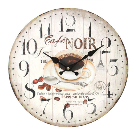 Shabby Chic Cafe Noir Clock