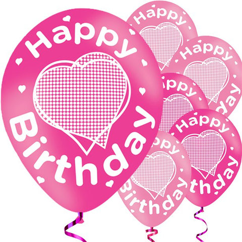 Happy Birthday Pink Balloons
